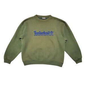 Vintage Timberland Weathergear Forest Green Faded Logo Crewneck Sweatshirt - XL